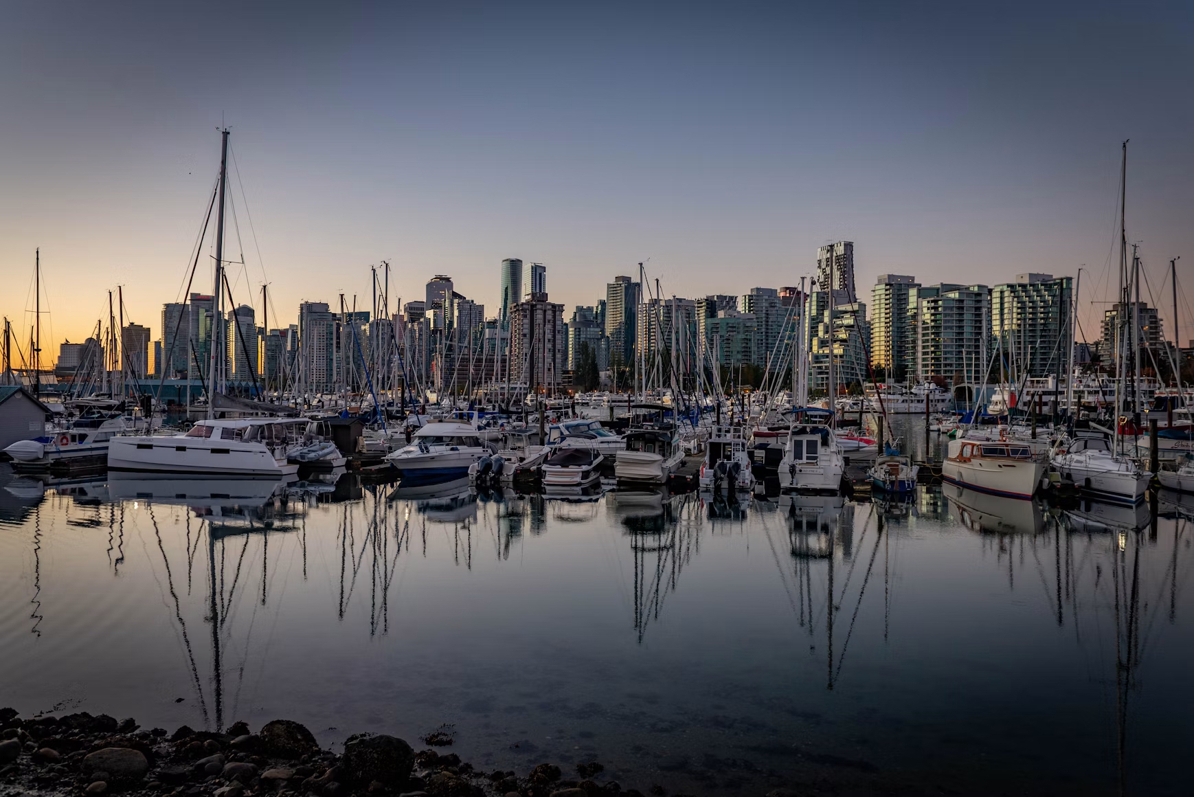 Coal Harbour waterfront neighbourhood in Vancouver